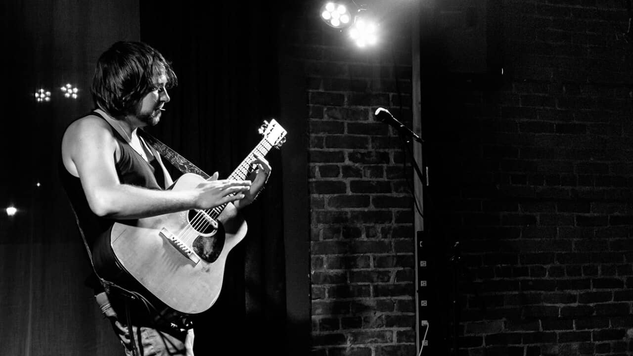 Photo courtesy of Andrew Gorny Andrew Gorny playing ons tage