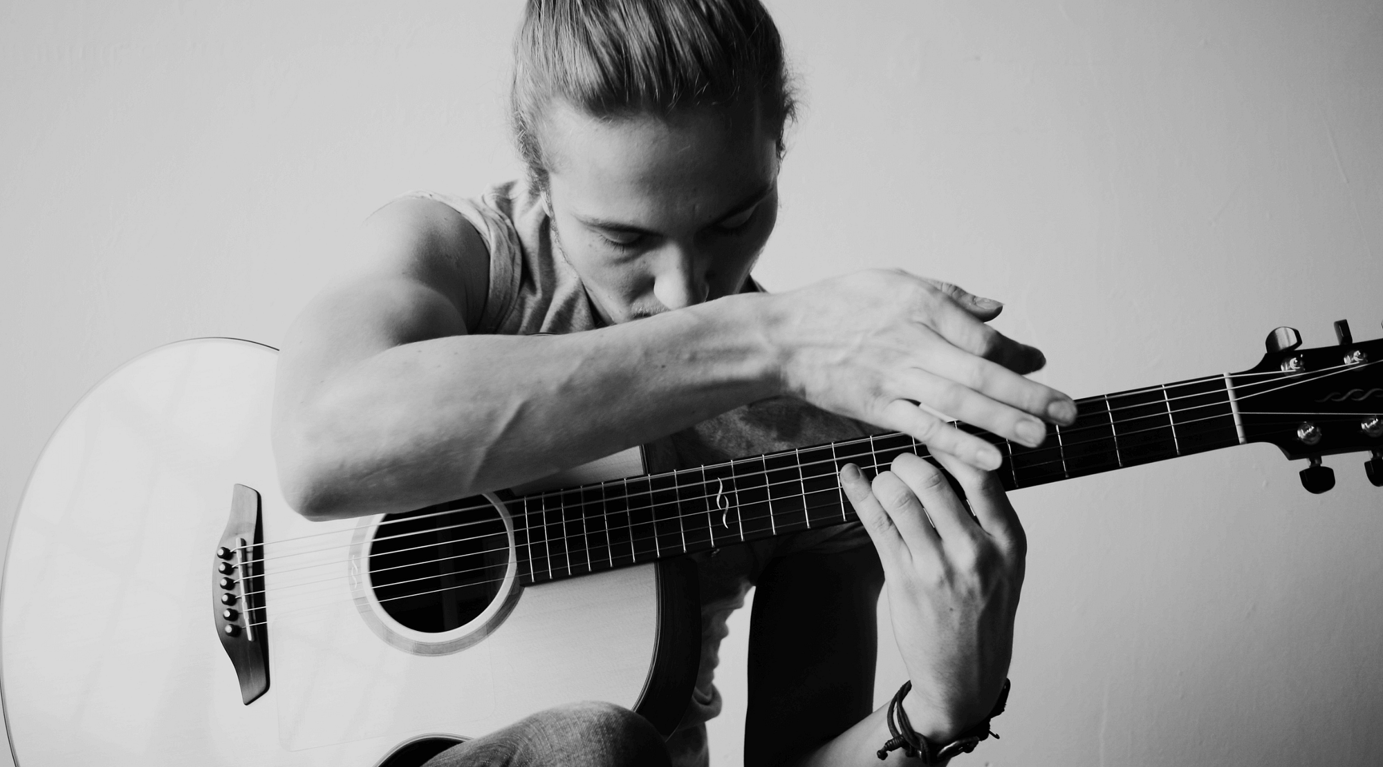 Photo courtesy of Calum Graham Calum Graham playing the guitar