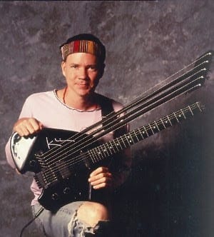 Michael with Klein electric harp guitar. 